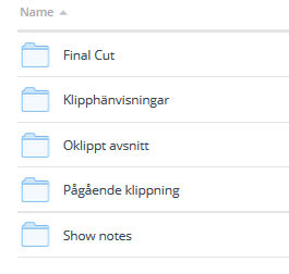 25 Minuter Dropbox Podcast Production Flow