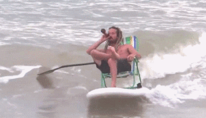 40 hours a week of whatever the heck this guy is doing looks a lot more appealing than sitting in a stuffy office.