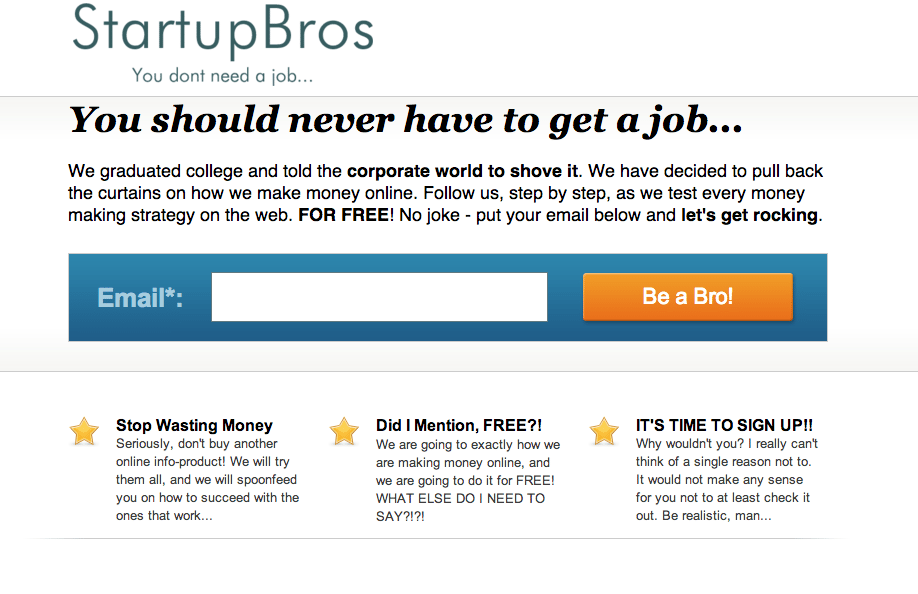 StartupBros Winning Landing Page Business Idea Validation Testing