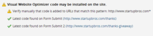 Tracking Code Success