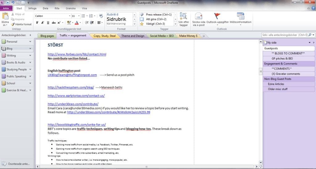 list of how to get traffic