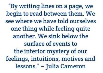 julia cameron quote about writing