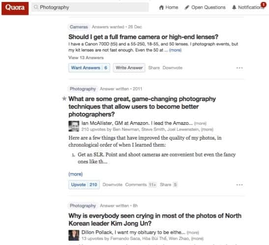 quora search bar screenshot
