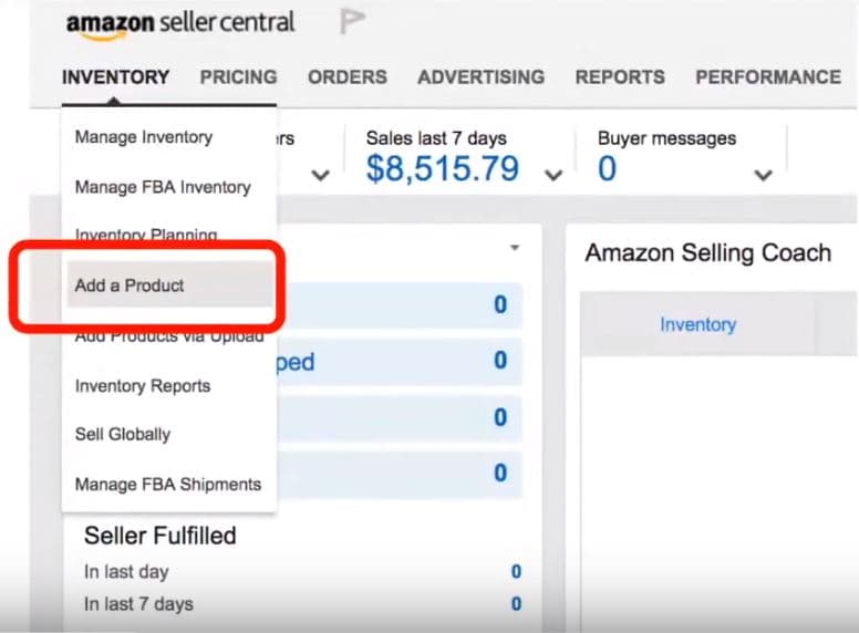 Create new amazon product listing