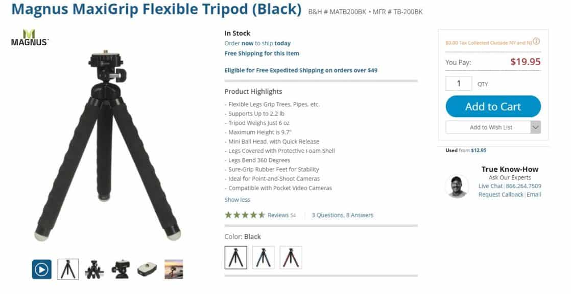 Tripod for Amazon Product Photography