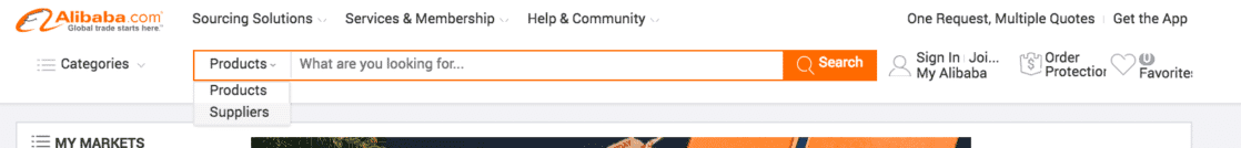 Buying from Alibaba - How to search for a supplier