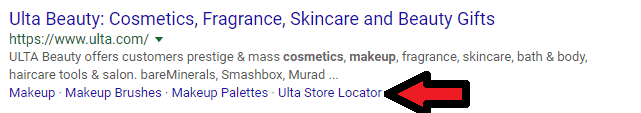Ulta Beauty Make Up Black Friday PPC Example