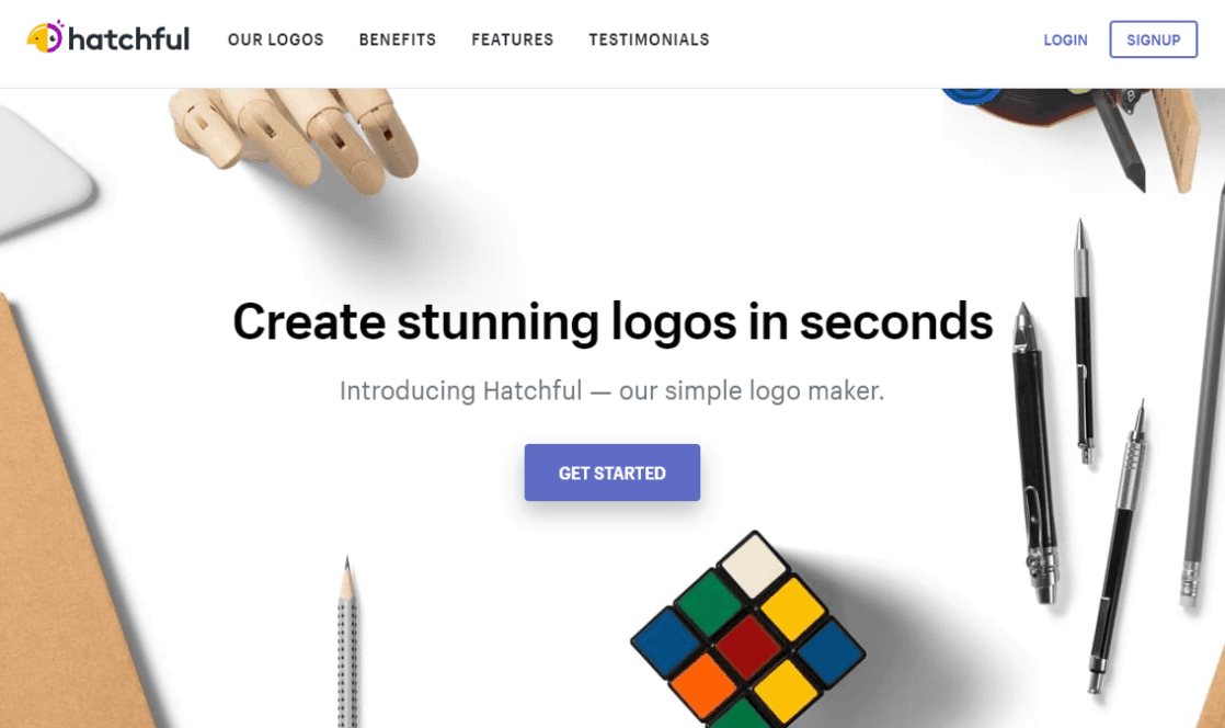 Hatchful - Shopify Logo Maker Home Screen