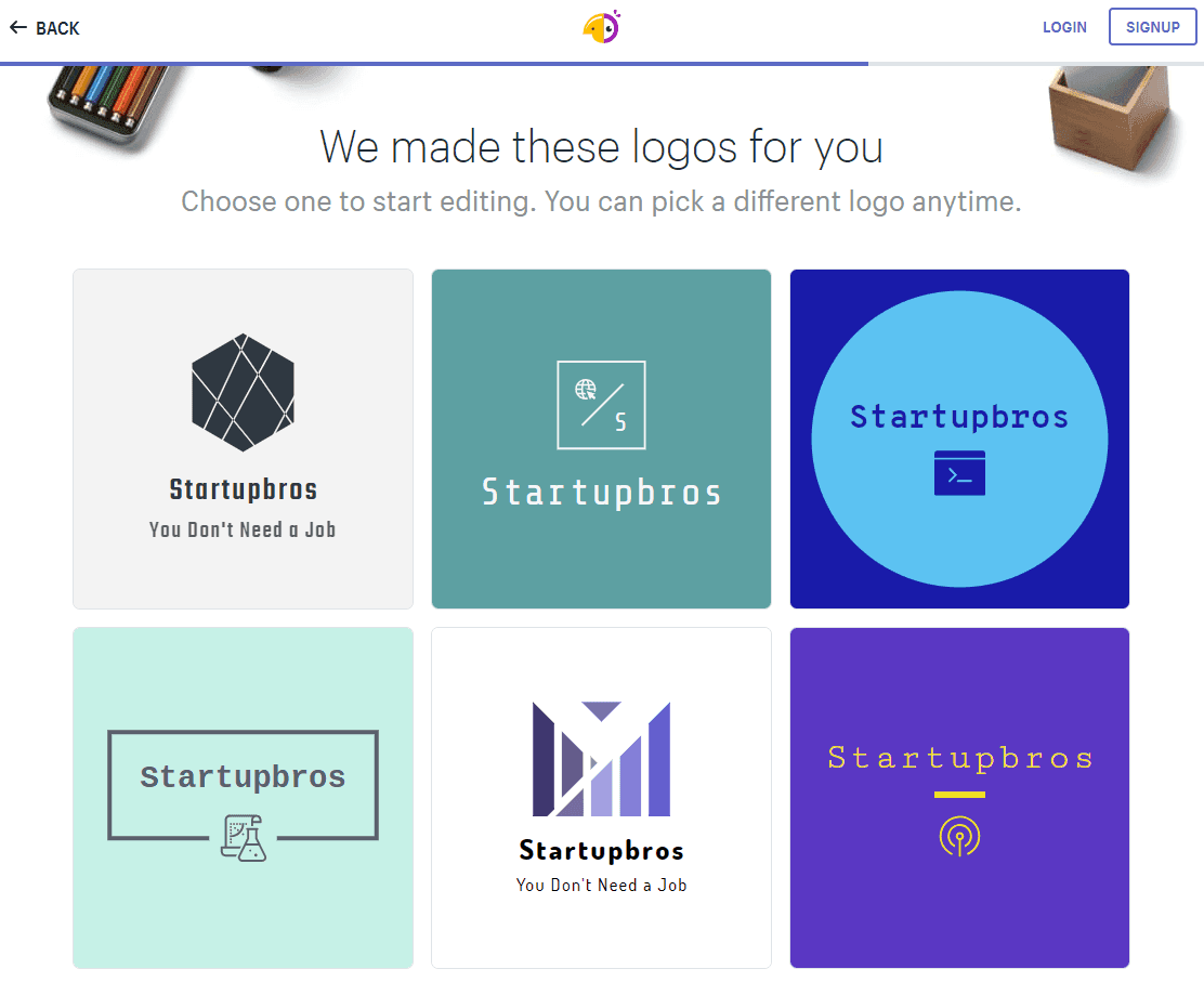 Hatchful - Shopify Logo Maker Picking a Final Design