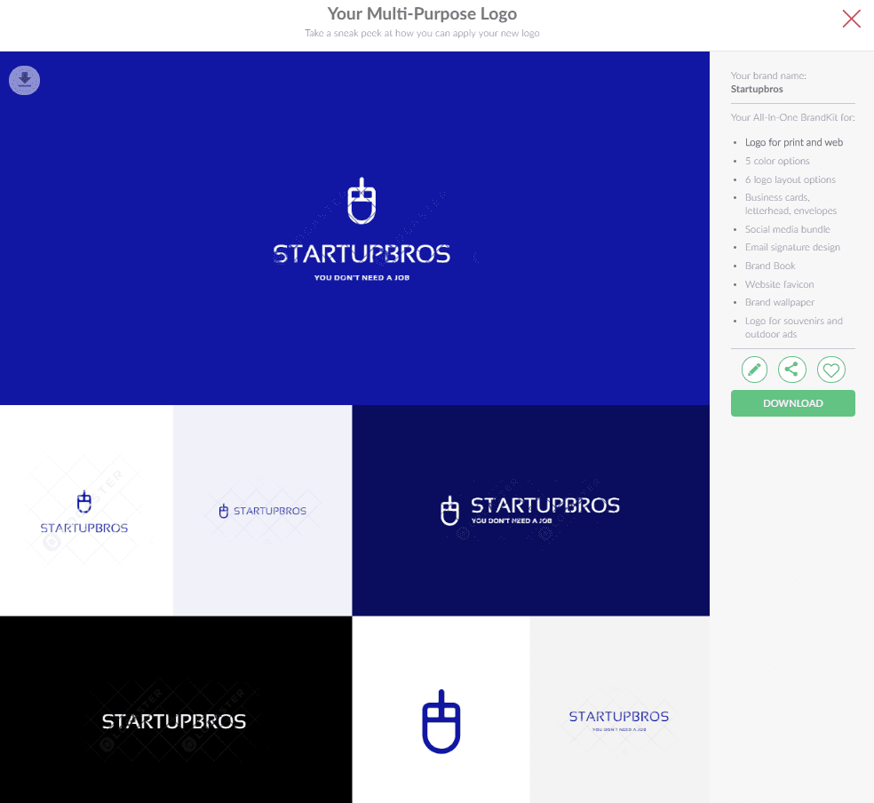 Logaster shows how you can use your new logo