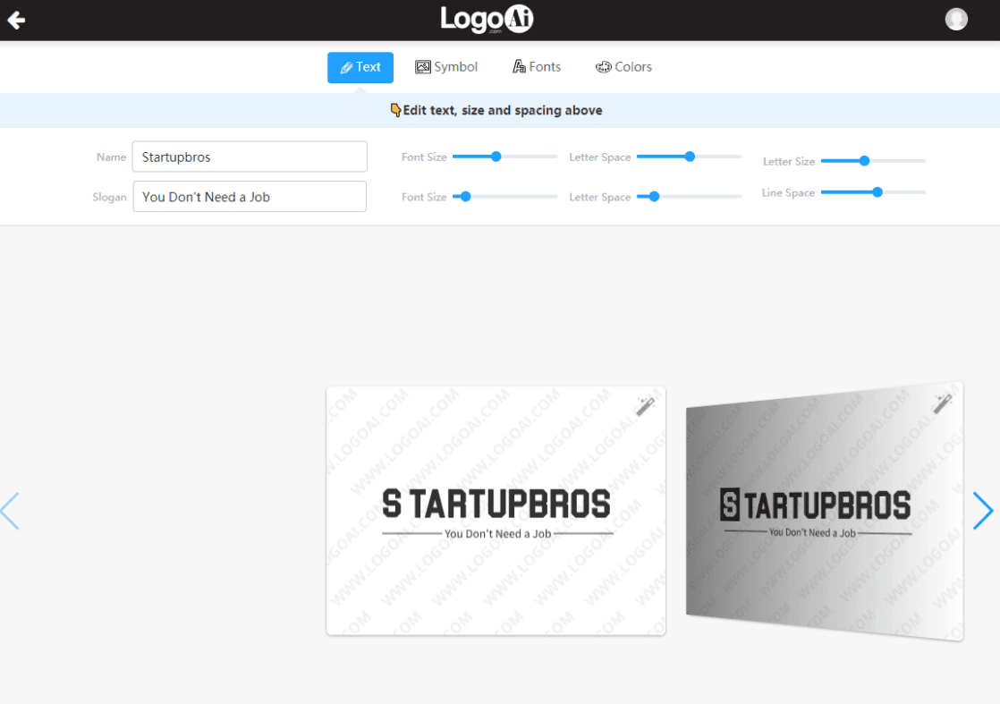 LogoAI - Editing Logo Design