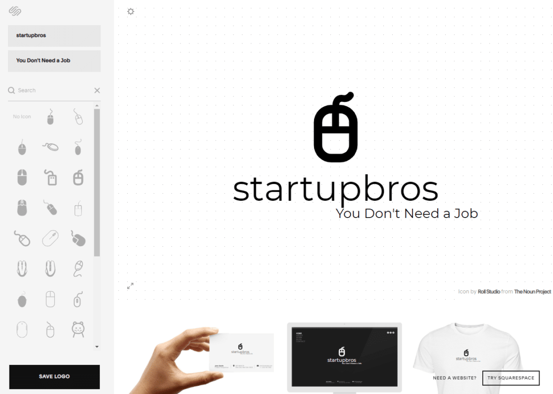 Squarespace Logo Maker - Adding Design Elements