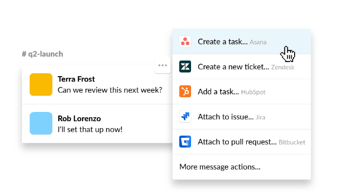 Using slack actions to grow your business