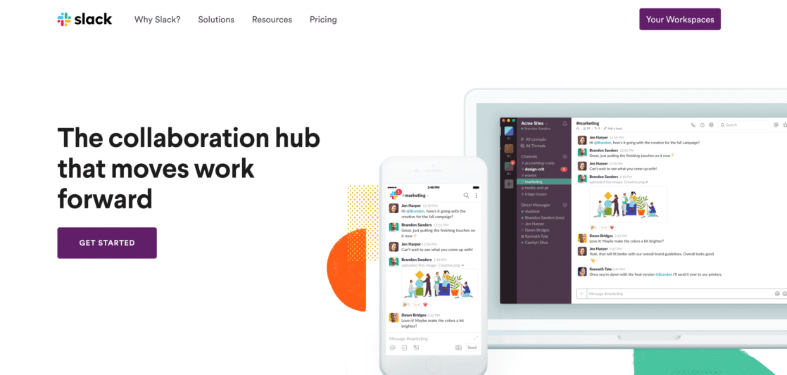 Using slack to communicate with teams