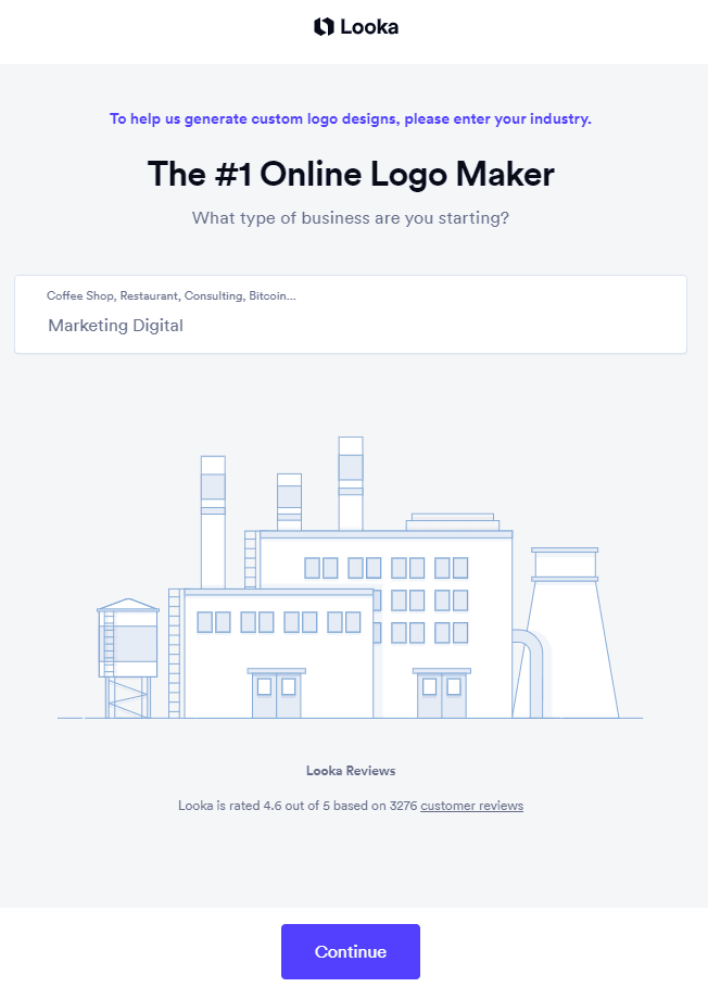 step 2 - Describing the business to create a logo