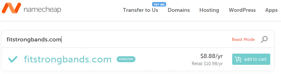 Using Namecheap to buy a domain