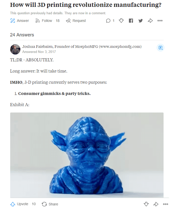 Will 3D printing revolutionize manufacturing
