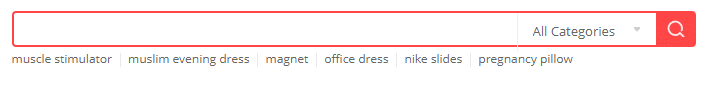 Aliexpress search bar