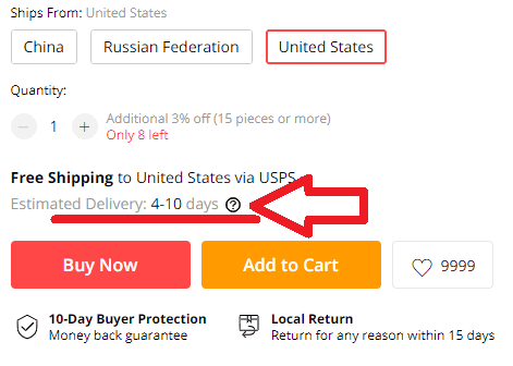 shipping options