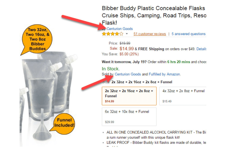 Looking at competitors seller catalog