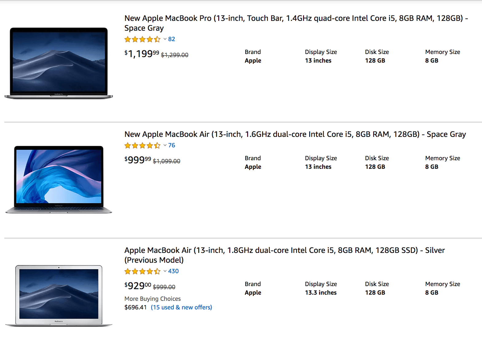 Amazon Product Listings