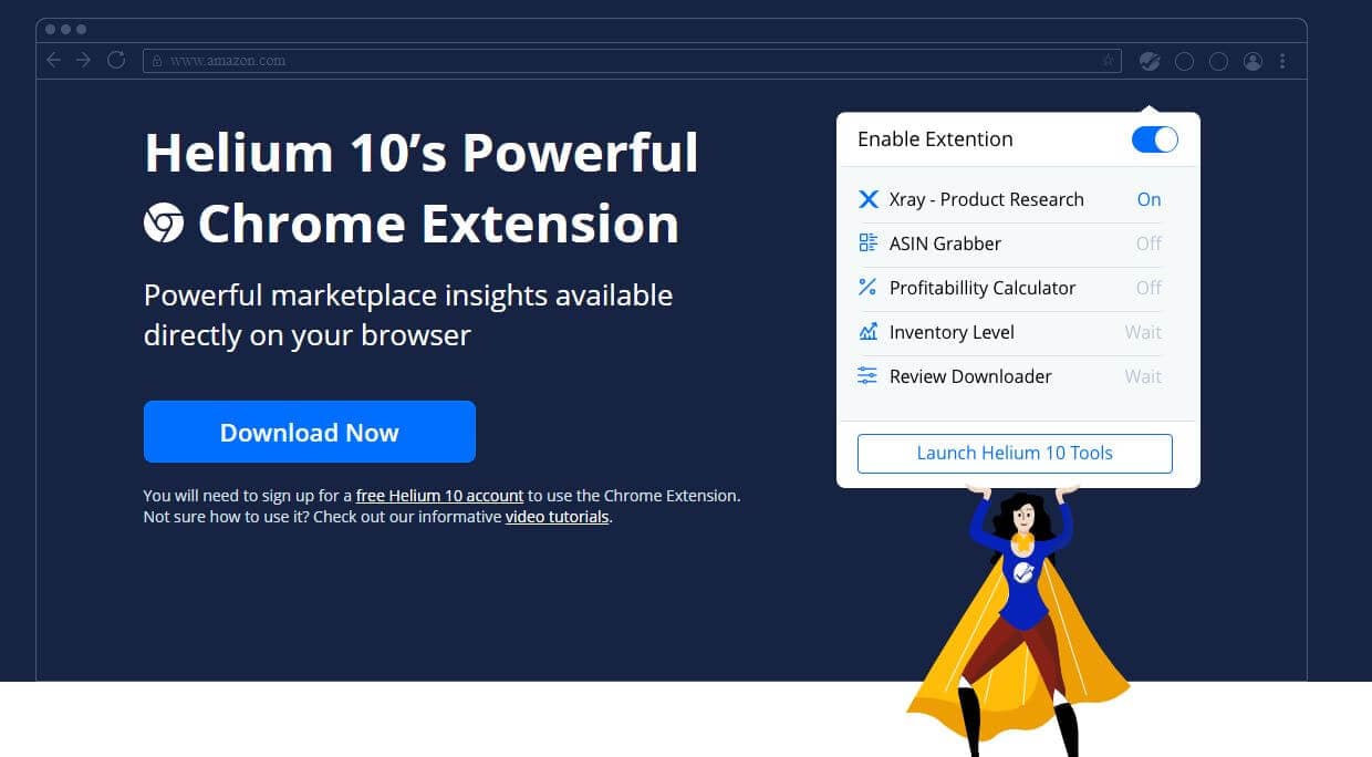 Helium 10 Chrome Extension X Ray