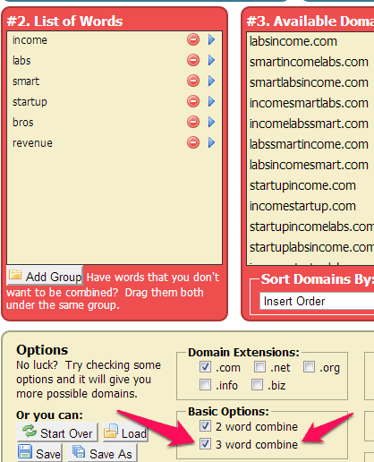 Initial Keyword List