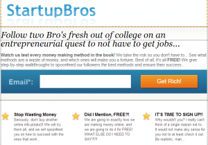 landing page