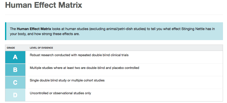 human effect matrix