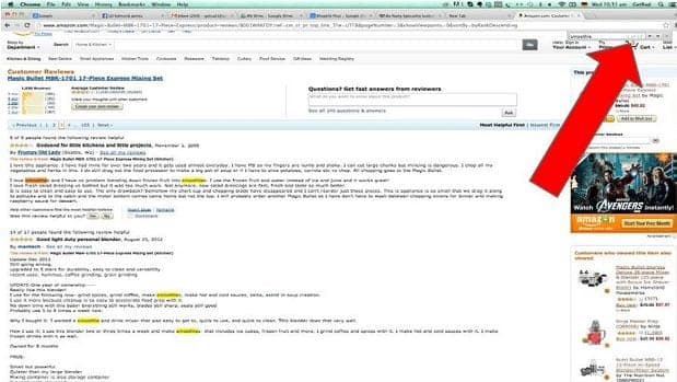screen shot amazon