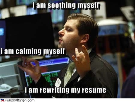 trader meditating
