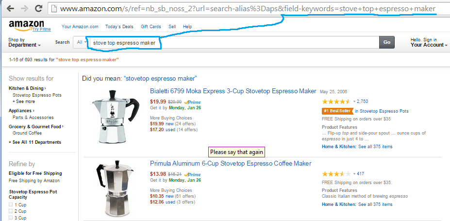 Amazon-URL-Query-Hack