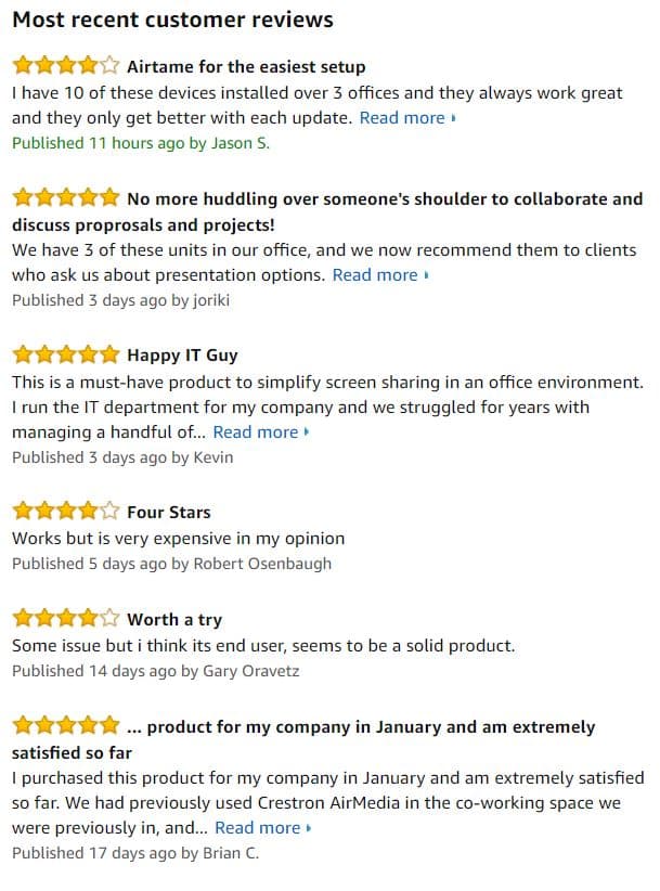 Amazon-Most-Recent-Customer-Reviews