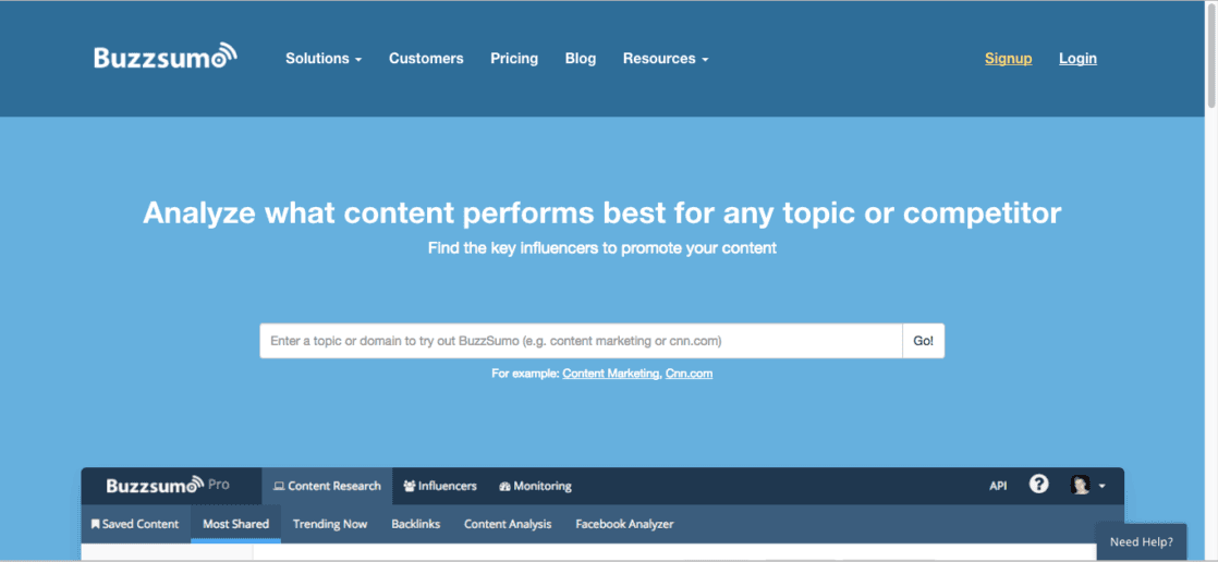 Buzzsumo Influence Marketing