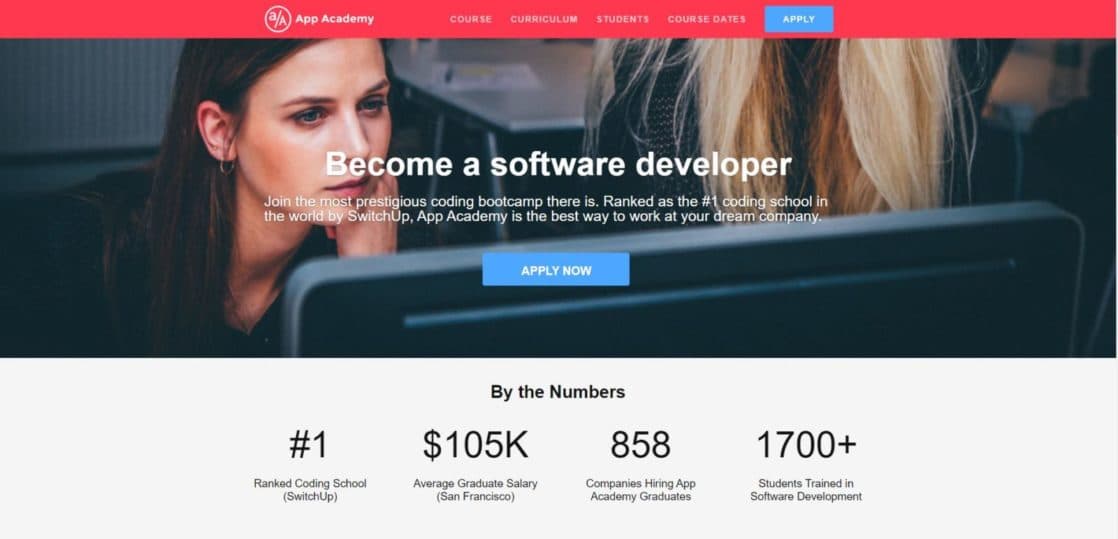 App Academy Home Page