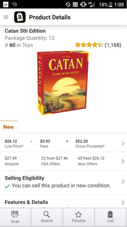 Catan product detail amazon selling eligibility
