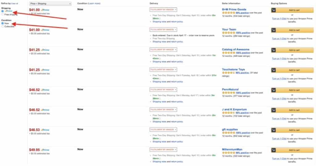 Selecting-the-shipping-option-for-Amazon-Retail-Arbitrage-when-looking-for-products