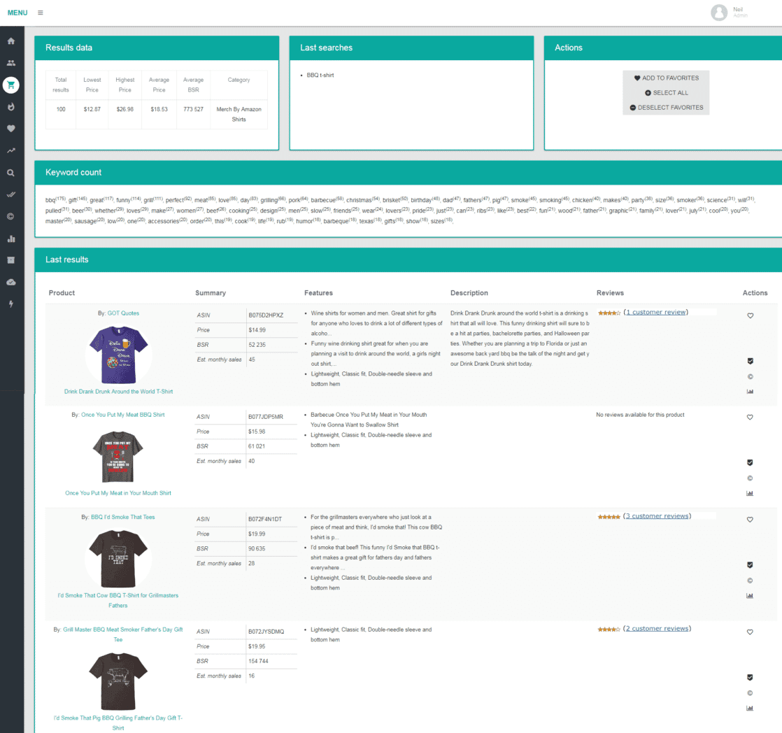 Amazon Inside Merch Informer