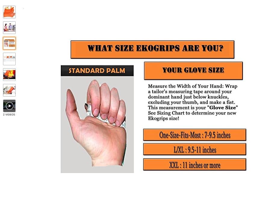 Amazon SEO Images size comparisons