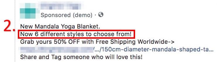 FB Ad Copy Breakdown