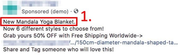 FB Ad Copy Breakdown