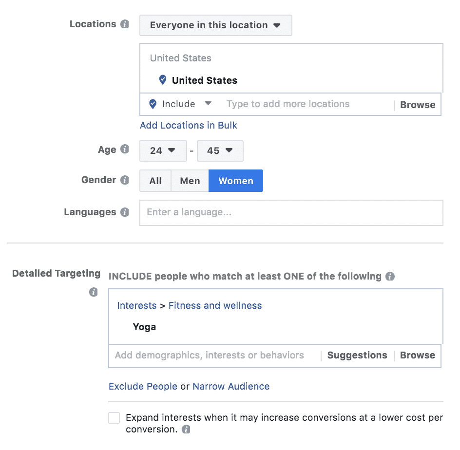 Facebook Ad Targeting