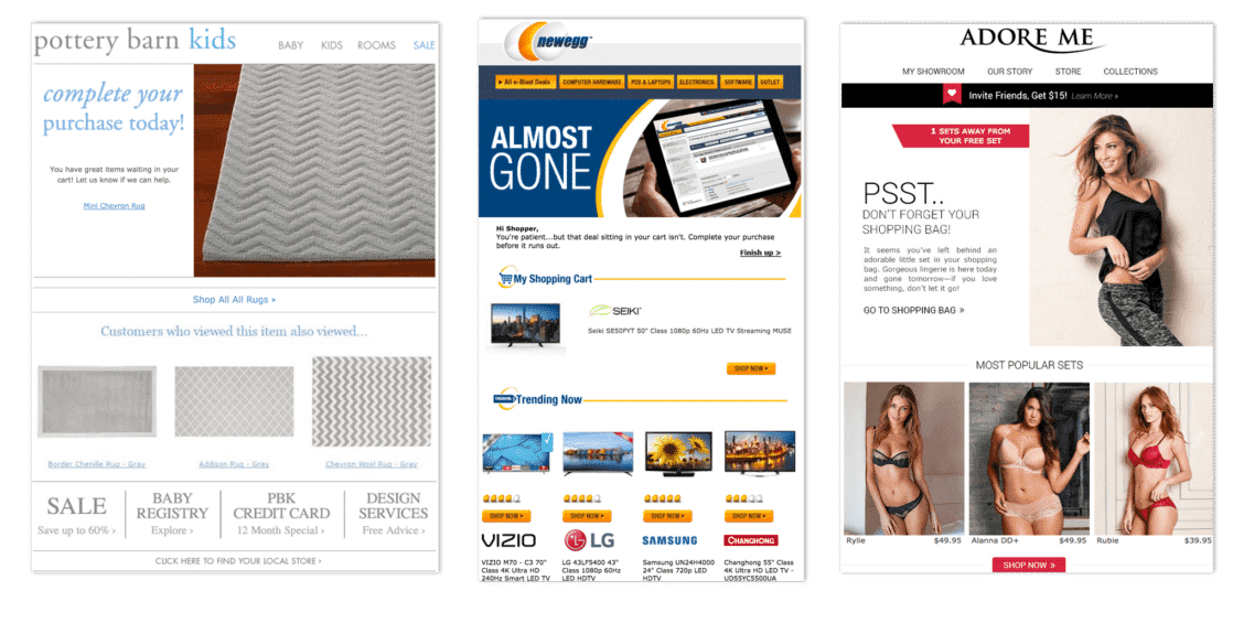 eCommerce products customer might be interested in