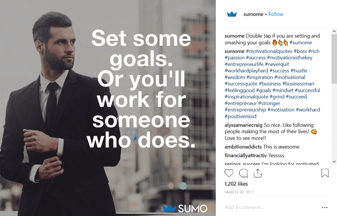 Quote images to increase website traffic and create engagement on Instagram