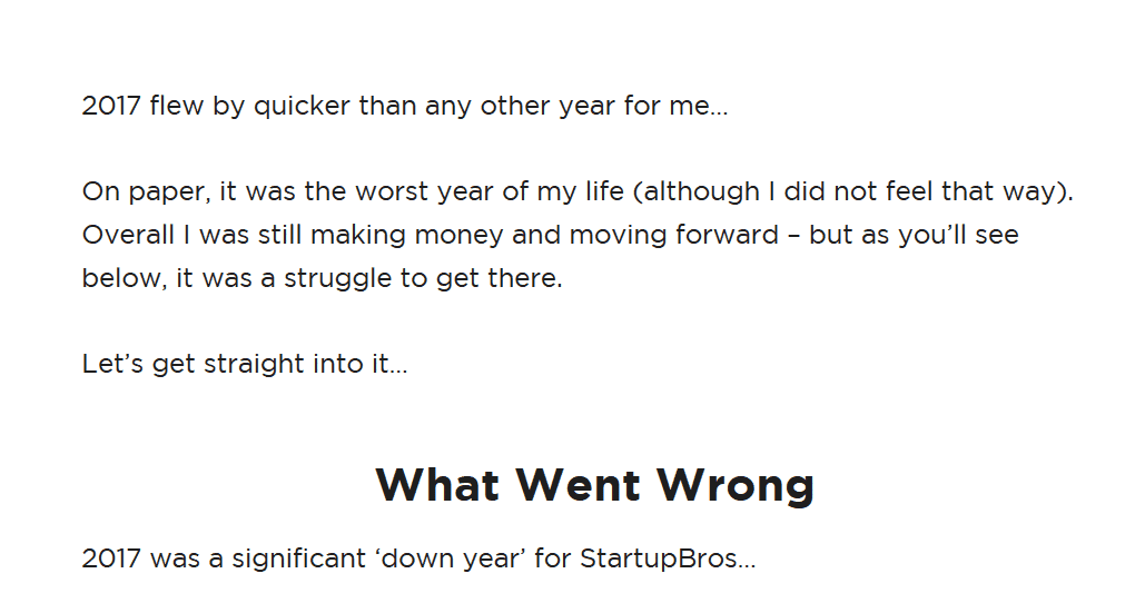 Startupbros Income Report Will Mitchell