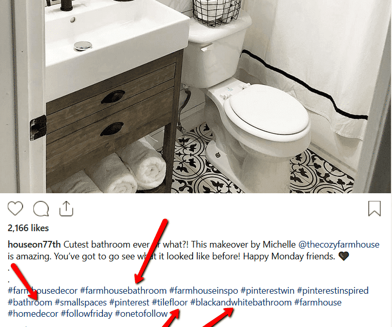 Use specific hashtags that relate to the specific post to target specific market
