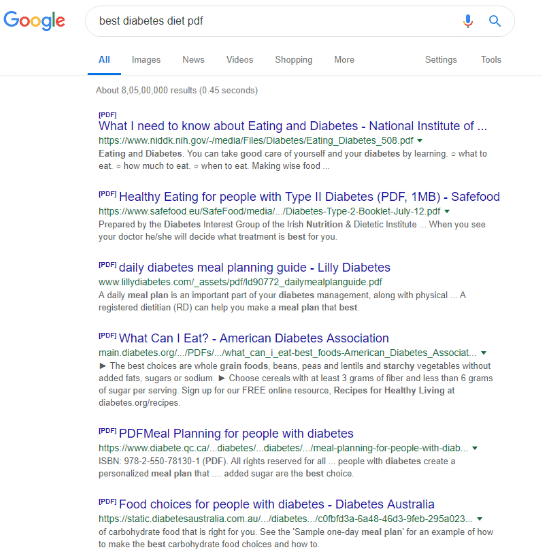 using google to find specific file types with a specific keyword