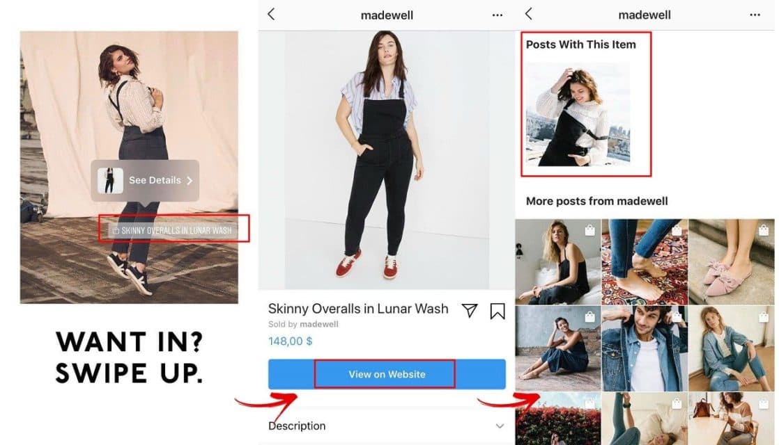 Sending instagram followers from stories to your website