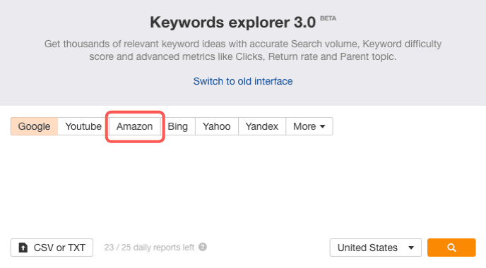Ahrefs Keywords Explorer