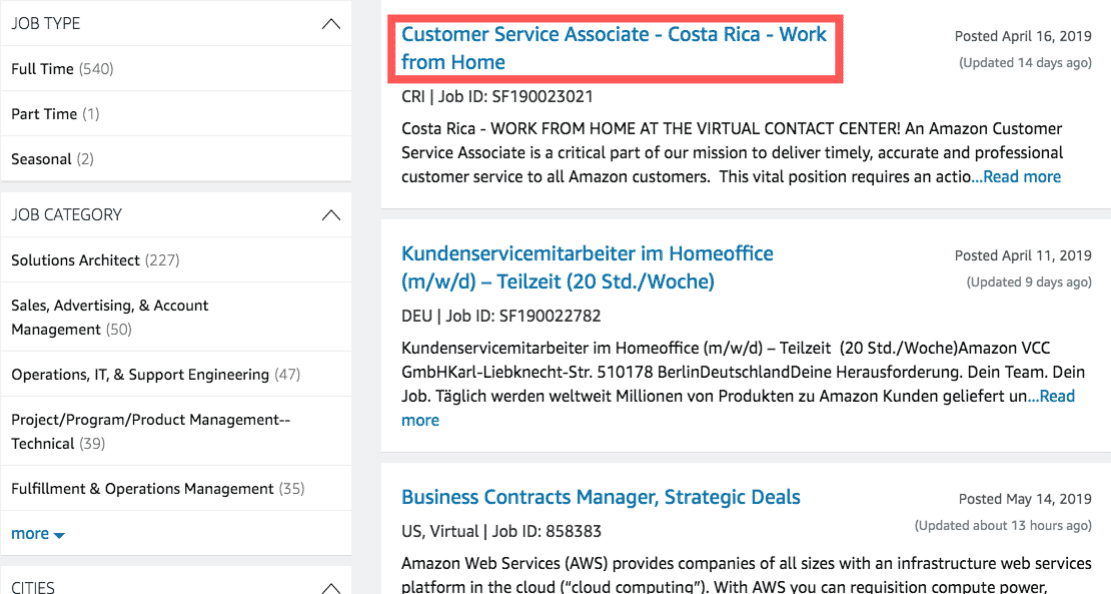 Amazon Customer Service Associate